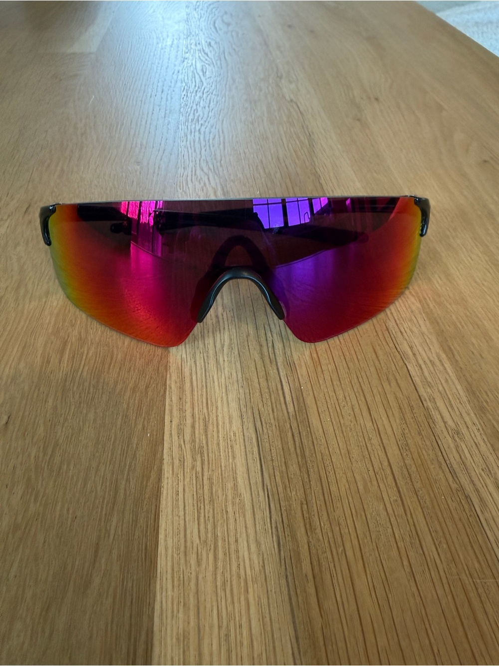 Oakley Shield Sunglasses with Purple-Red Mirrored Lens